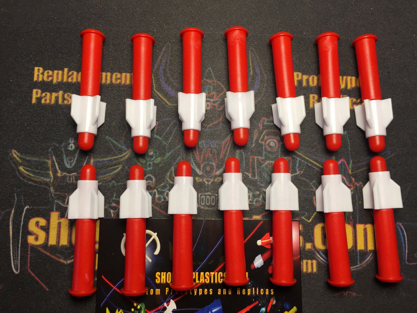 Shogun Warrior Red Missile with V2 White Fin - Set of 14
