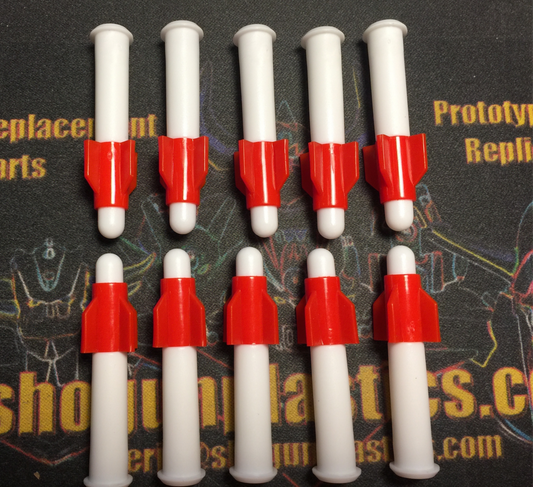 White Missiles with Red V2  Fin - Set of 10 image 0
