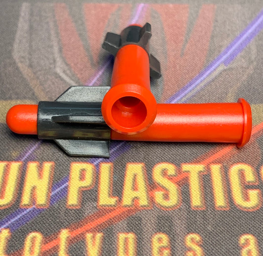 Red Missiles with Black V2 Fins - Set of 10 image 1