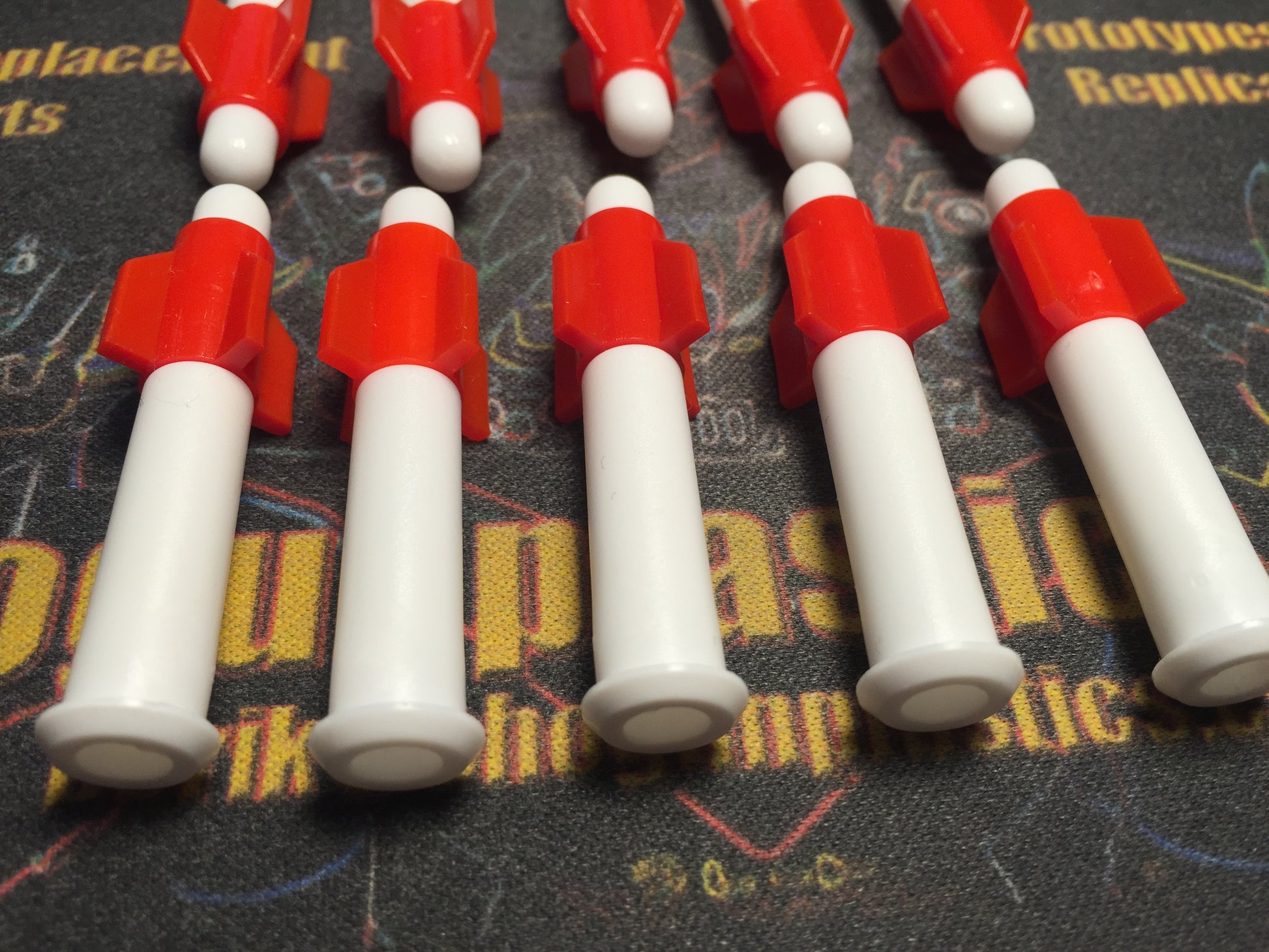 White Missiles with Red V2  Fin - Set of 10 image 2