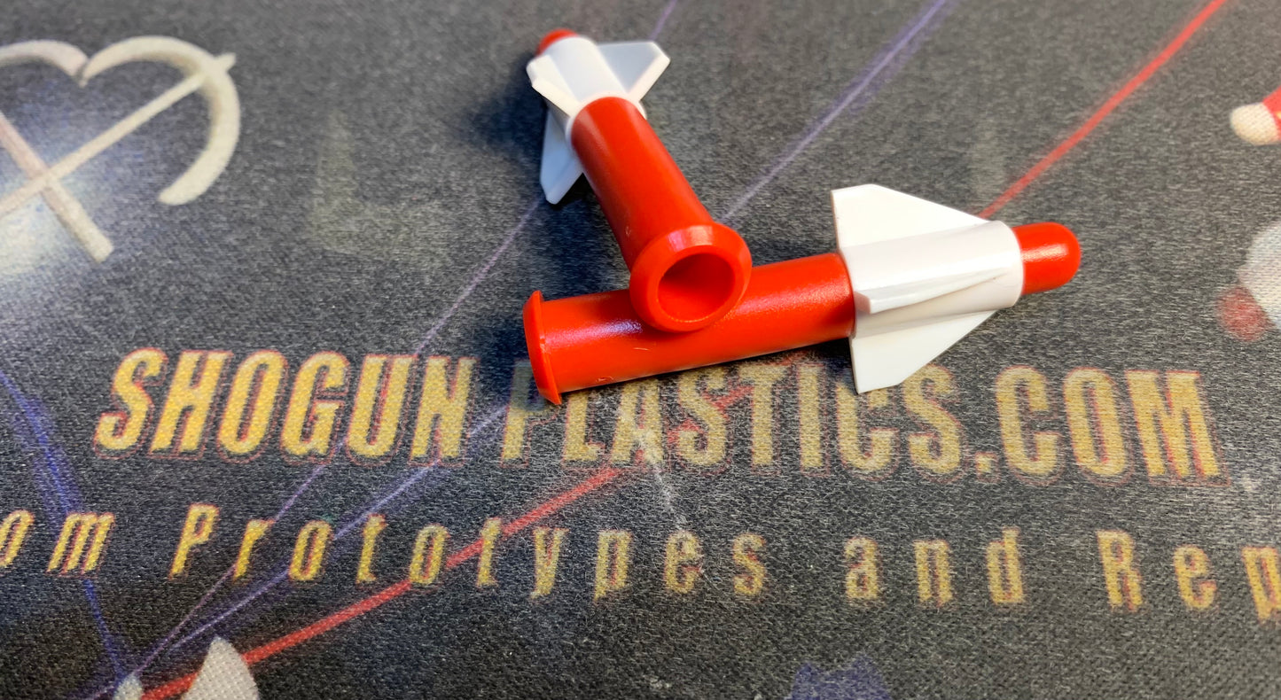 Shogun Warrior Red Missle with Version 1 White Fin - Set of 14