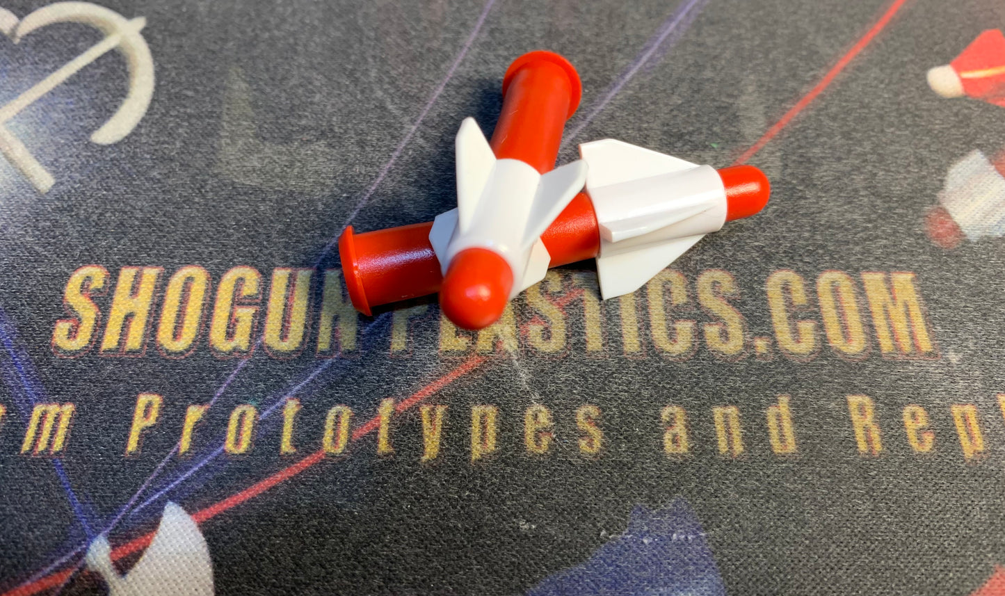 Shogun Warrior Red Missle with Version 1 White Fin - Set of 14