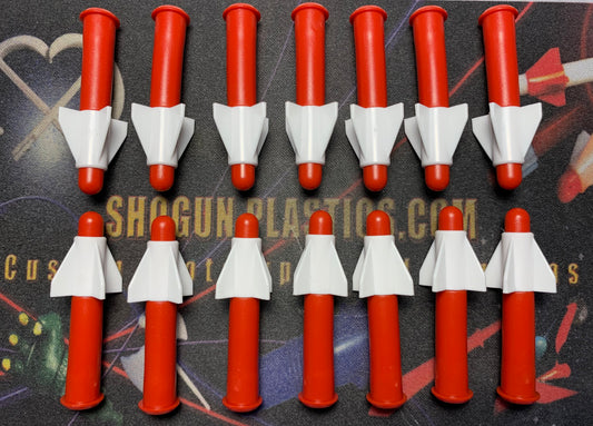 Shogun Warrior Red Missle with Version 1 White Fin  - Set of 14