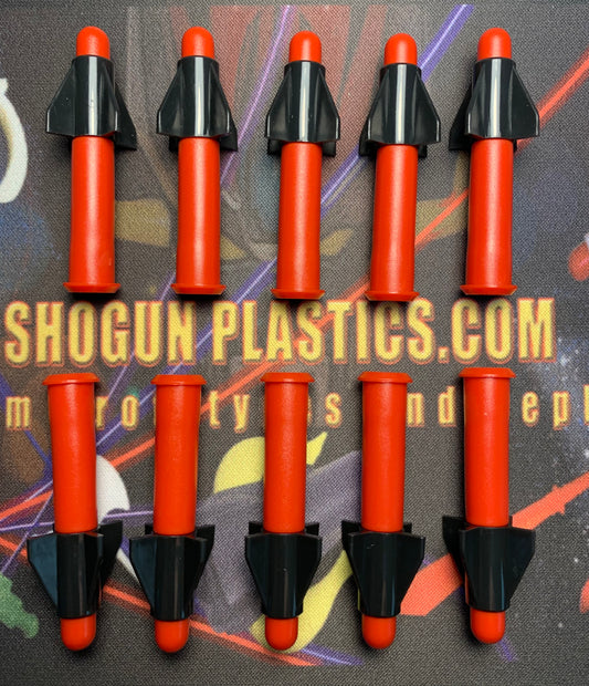 Red Missile with V1 Black Fin - Set of 10 image 0