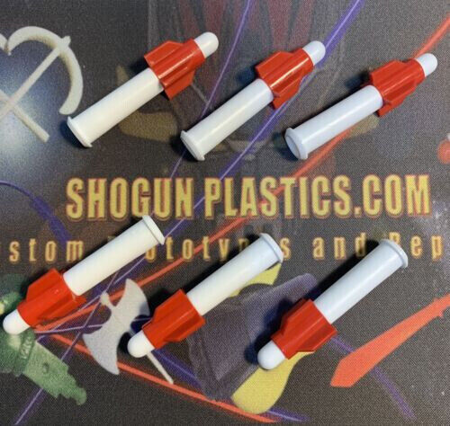 Shogun Warrior White Missile with Red Short Fin  - Set of 6 - Gaiking