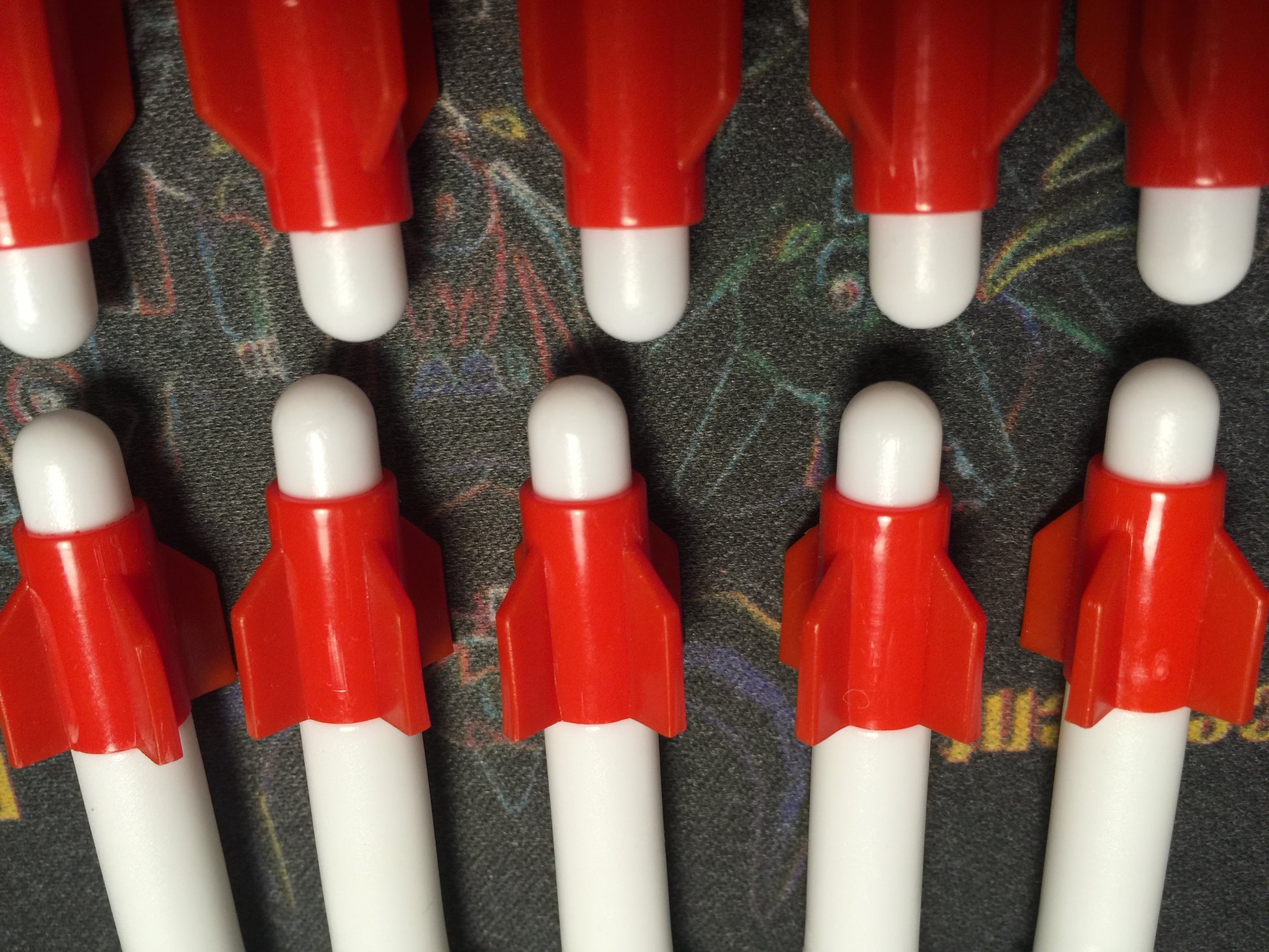 White Missile with Red V2 Fin -Set of 14 image 1