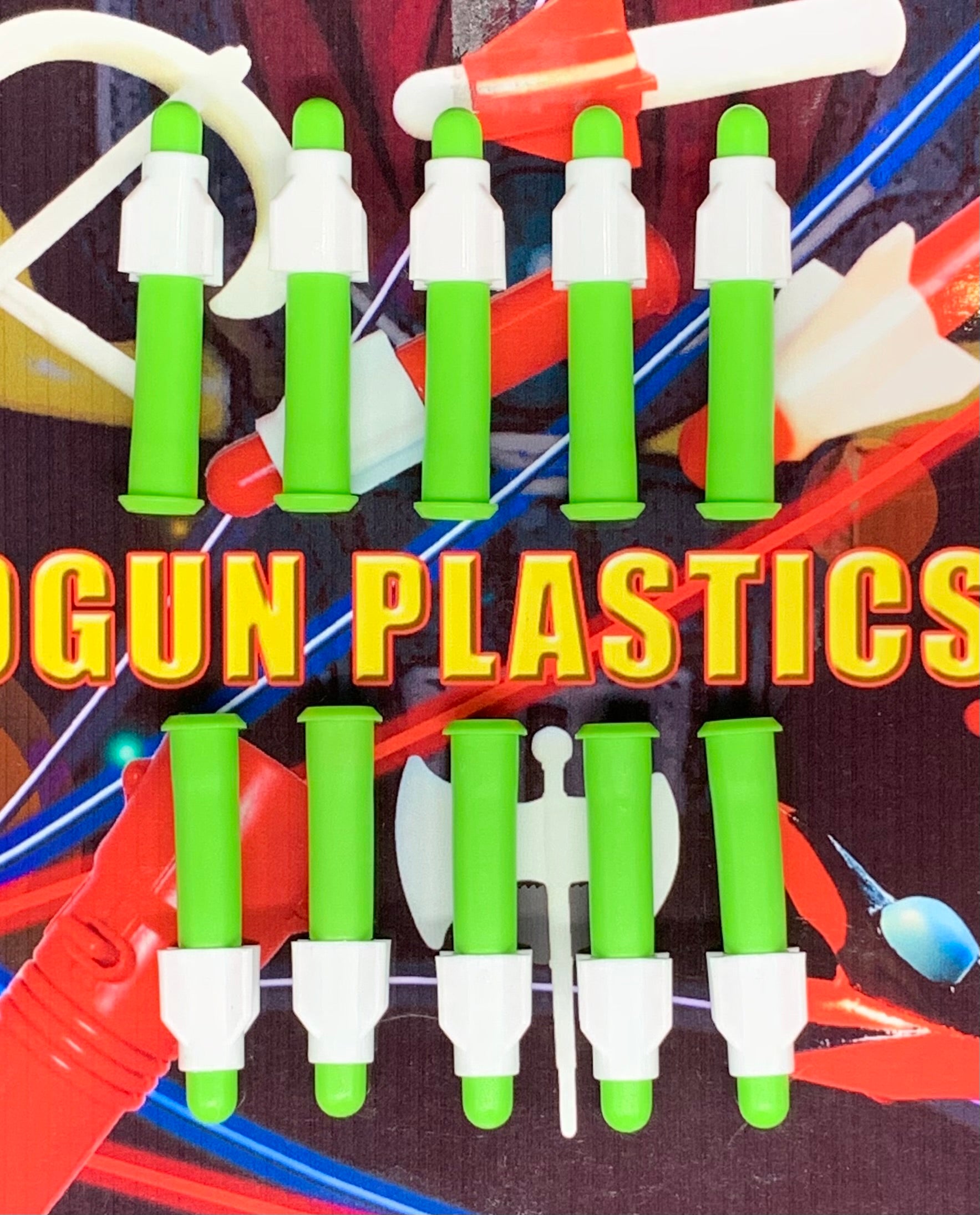 Green Missiles with White V2 Fin - Set of 10 image 0