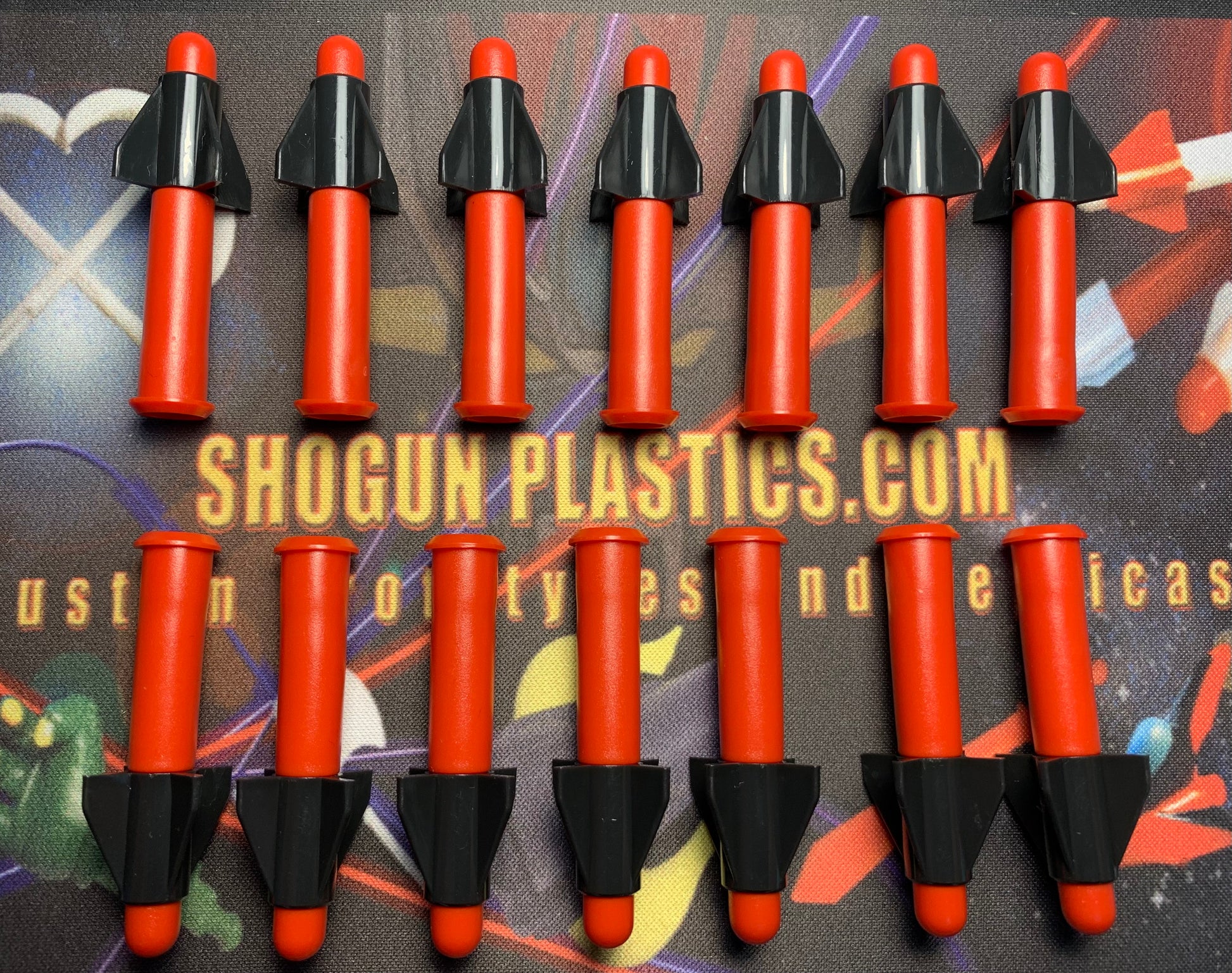 Red Missile with V1 Black Fin - Set of 14 image 0